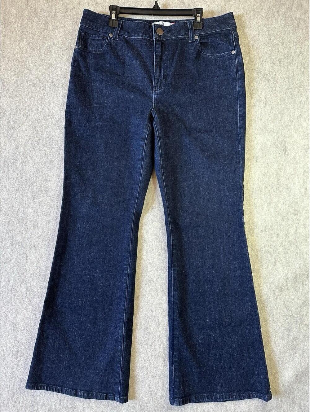 CABI Trouser Jeans Women’s Size 10 Dark Wash Bootcut Flare Stretch Denim